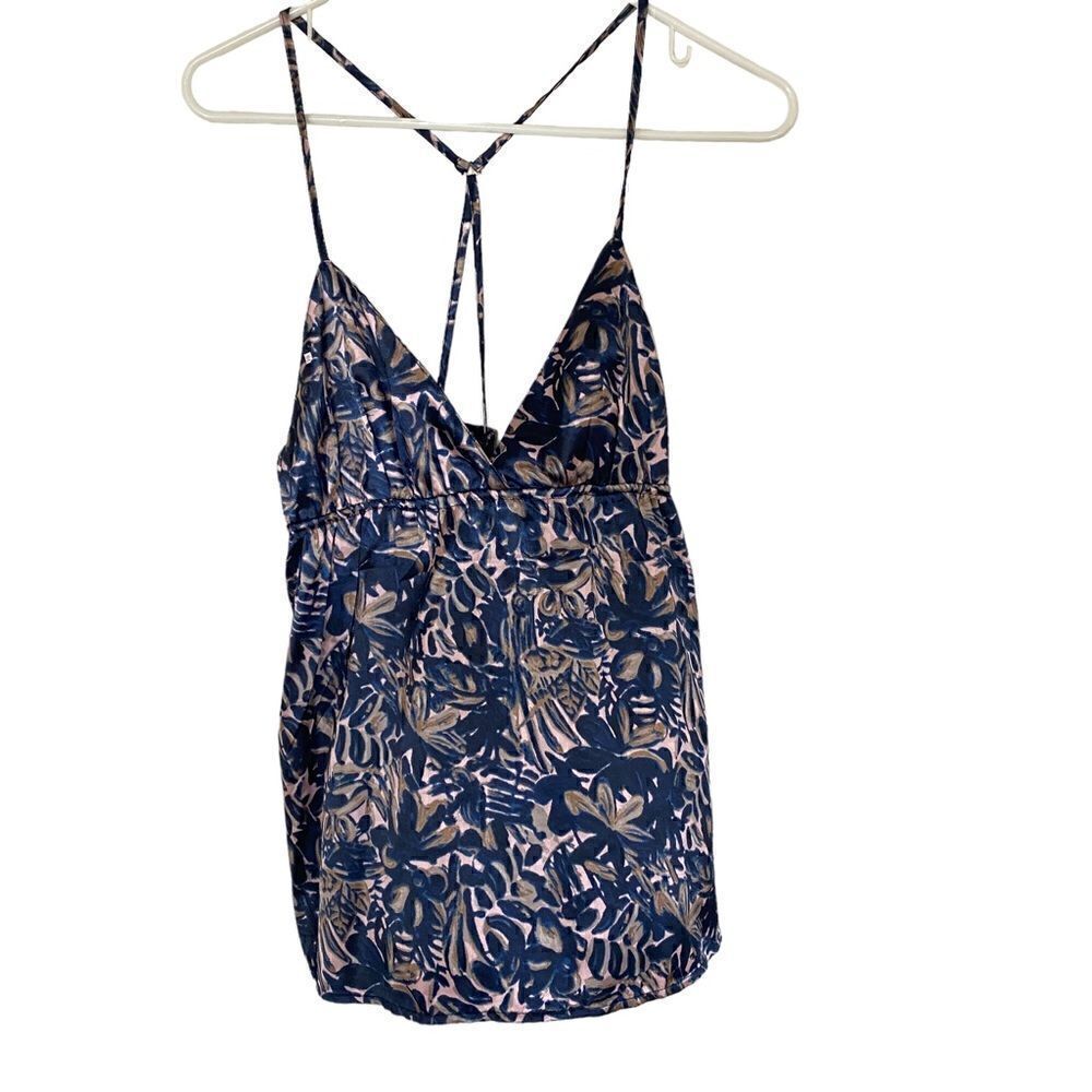 Gap body love amour NEW floral spaghetti strap camisoles medium blue pink tan